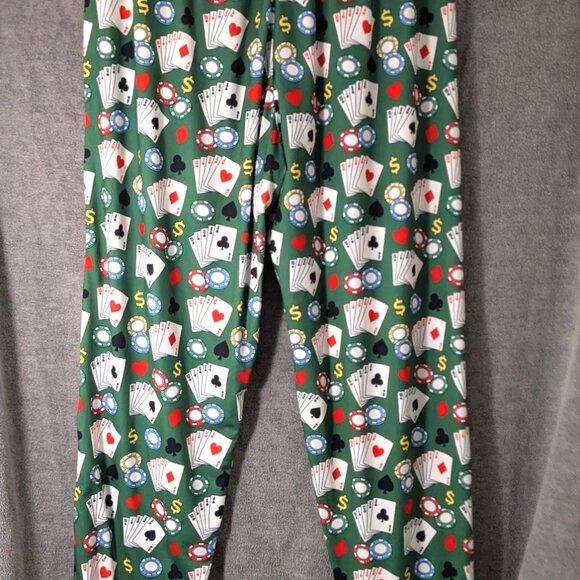 New! Men's Medium Poker Cards and Chips Lounge Pants - Picture 2 of 5